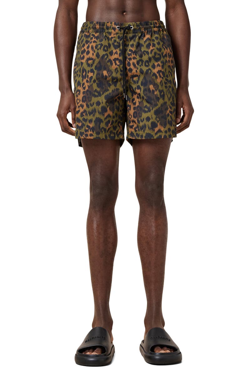 AllSaints Styx Swim Trunks, Main, color, Eden Green