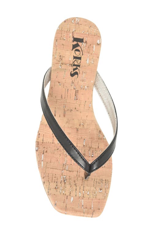 Korks Winnie Flip Flop In Black