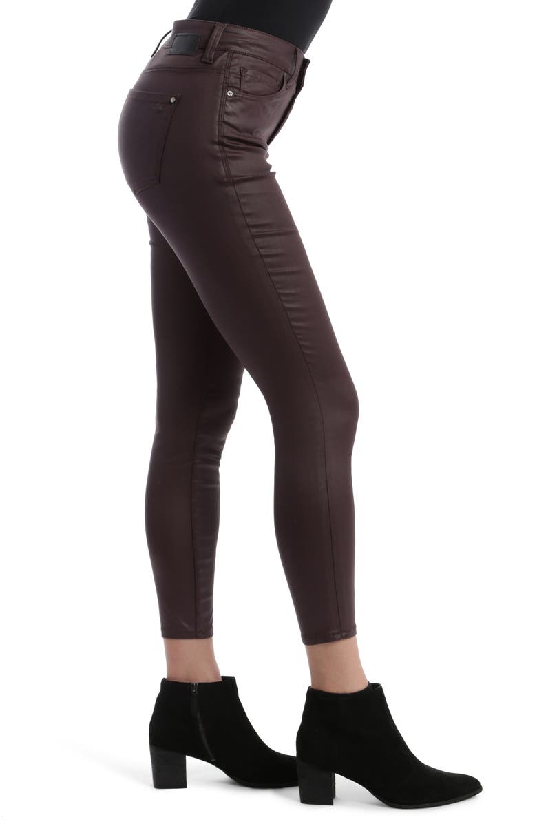 Mavi Jeans Tess Bordeaux Faux Leather Cotton Blend Skinny Pants, Alternate, color, 