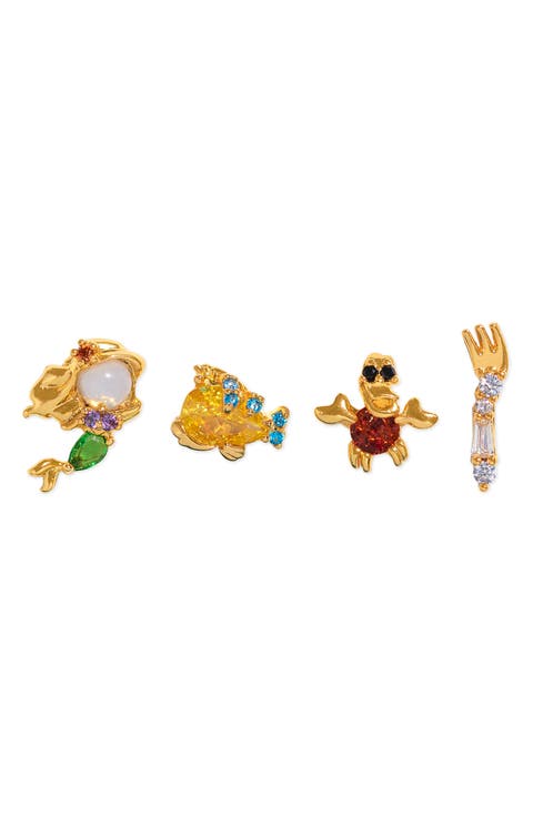 Disney Little Mermaid Stud Earrings Set