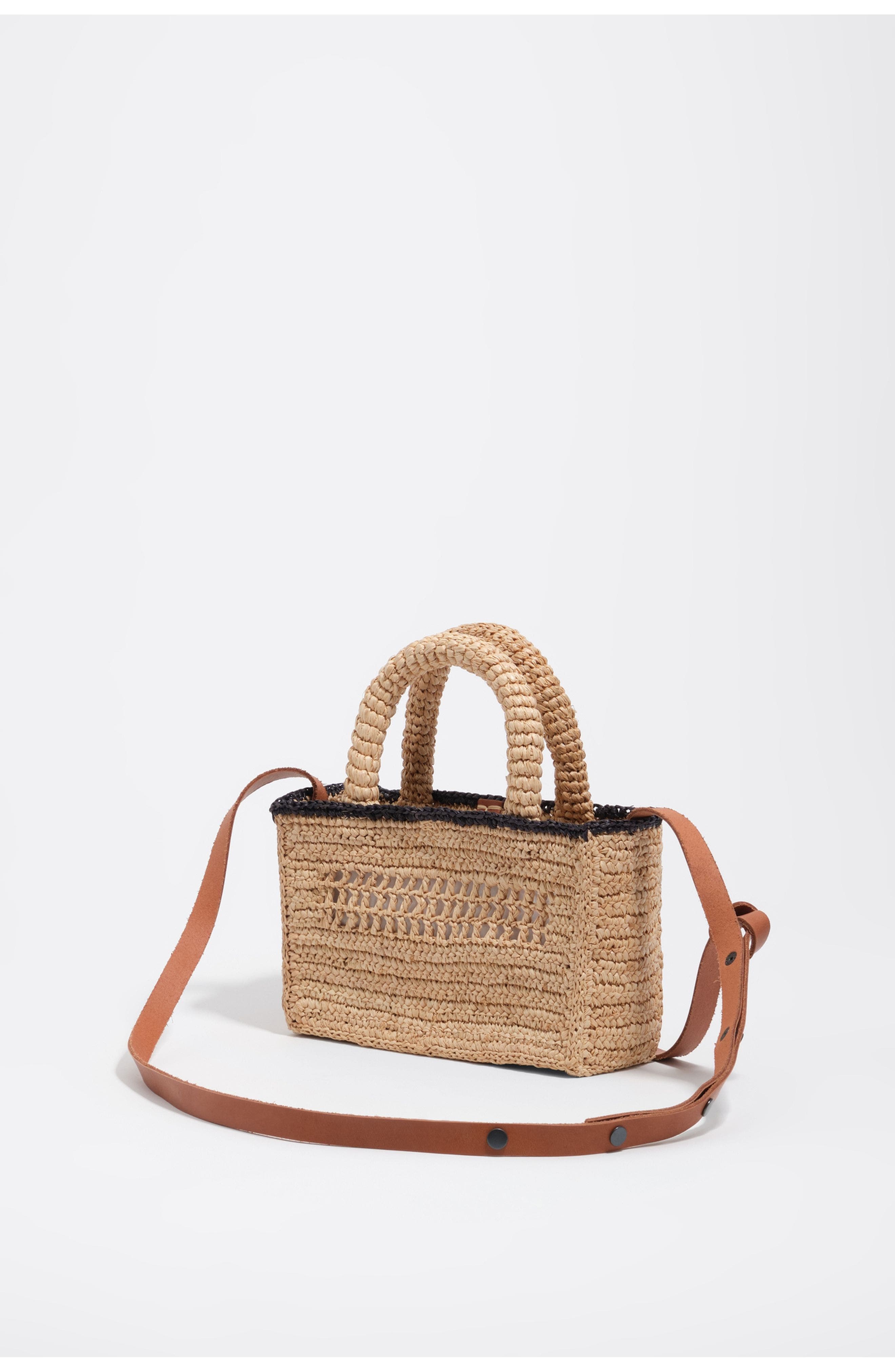 Bimba y Lola Raffia Mini Bag, Alternate, color, Natural