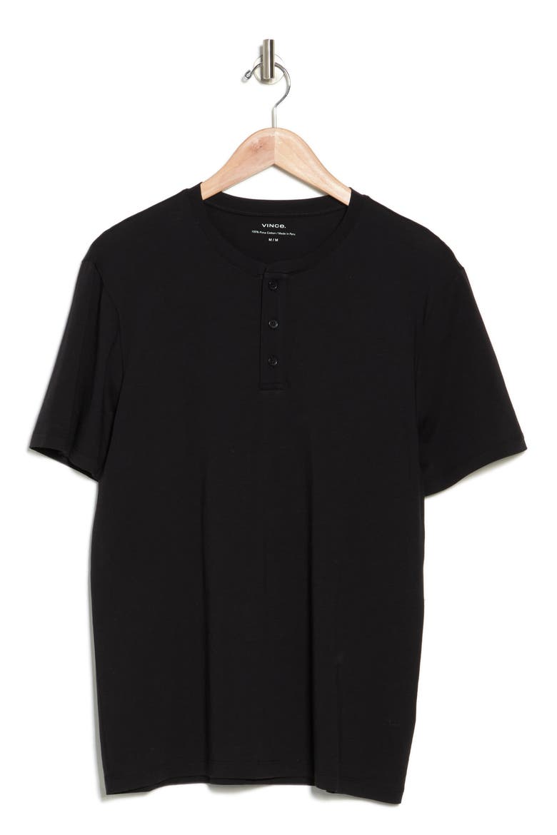 Solid Henley T-Shirt, Alternate, color, BLACK