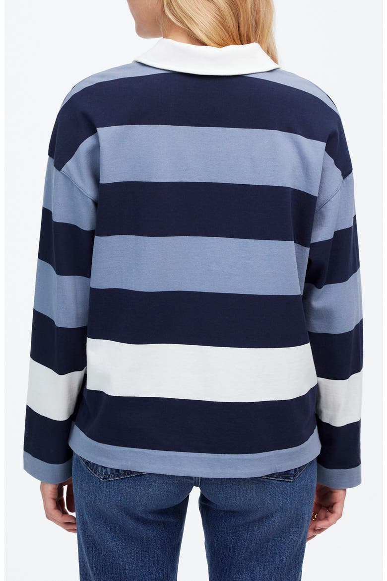Long Sleeve Rugby Polo Shirt, Alternate, color, TEAPOT BLUE
