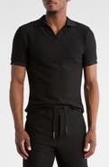 T.R. PREMIUM Modern Fit Textured Johnny Collar Polo Sweater