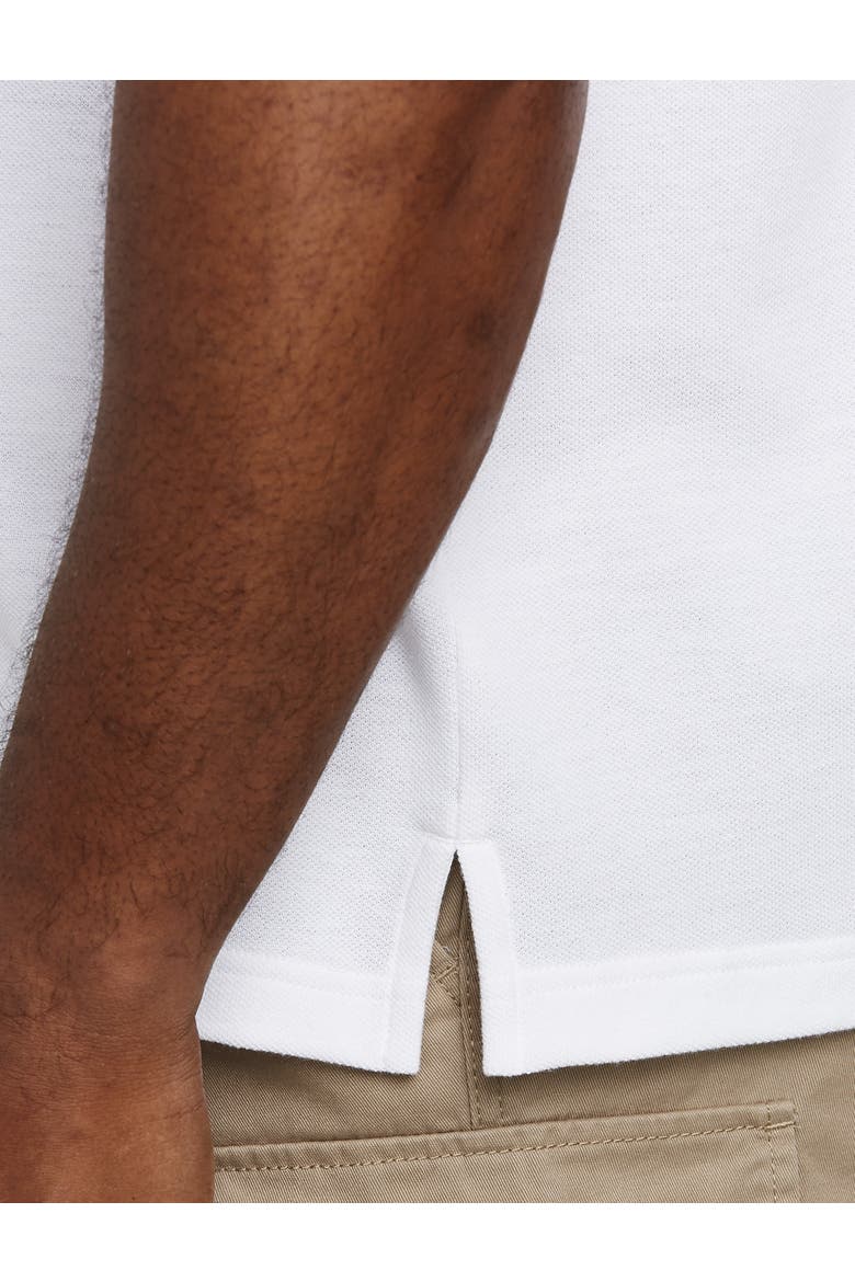 Big & Tall Piqué Mesh Short-sleeve Polo Shirt, Alternate, color, BRIGHT WHITE