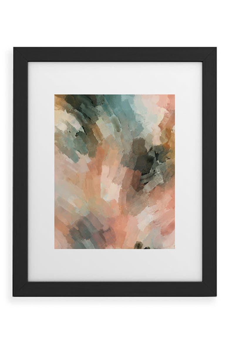 Wave Strokes Framed Wall Art, Main, color, BLACK FRAME 13X19