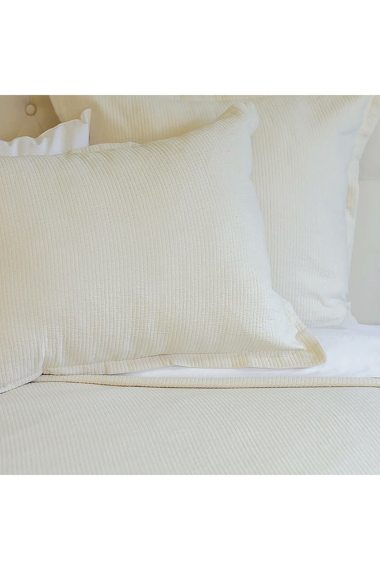 20" x 26" Delfina Ivory Cotton Standard Sham - Machine Washable, Alternate, color, Off-White