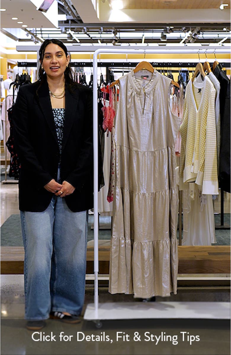 Linen Blend Tiered Maxi Dress, sales video thumbnail