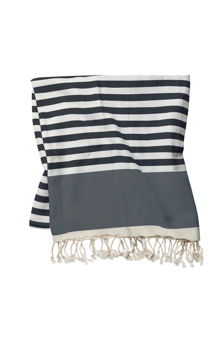 Feelgoodz Artisan Crafted Cotton Turkish Towel Beach Bath, Main, color, Midnight