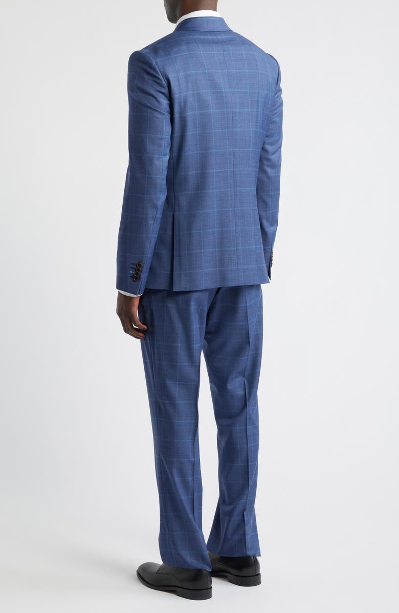 Paul Smith Camberwell Tailored Fit Blue Windowpane Check Wool Suit, Alternate, color, Blue