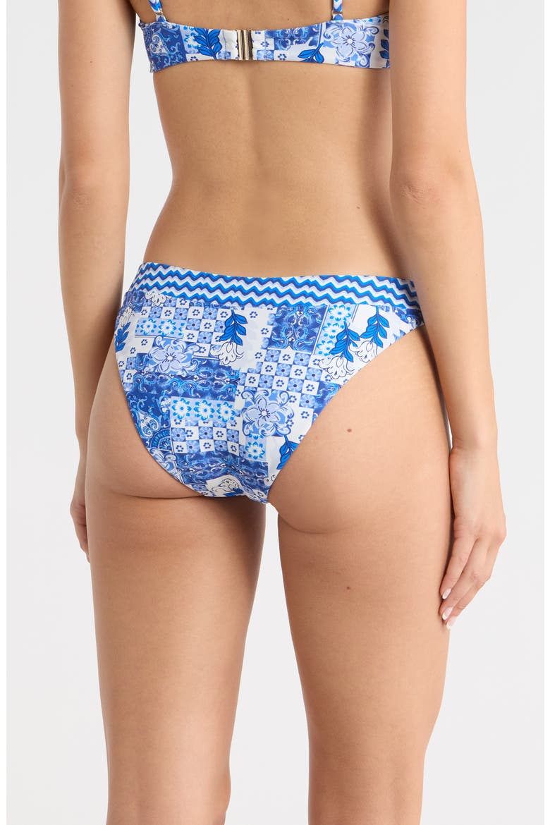 Isla Printed Hipster Bikini Bottoms, Alternate, color, OCEAN COMBO
