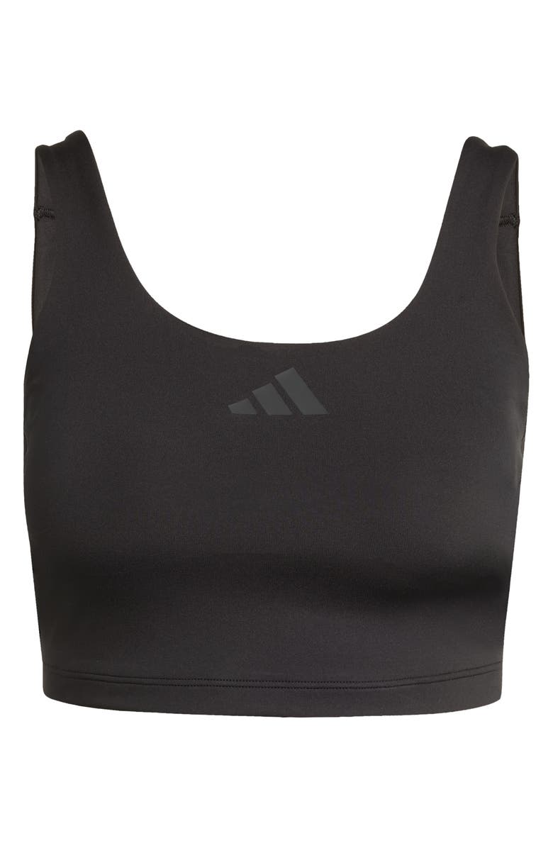 adidas Optime Climacool Longline Sports Bra, Alternate, color, Black