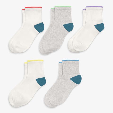 Kids Rainbow Quarter Sock 5-Pack