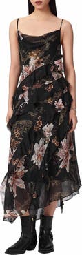 AllSaints Ruth Floral Print Slipdress