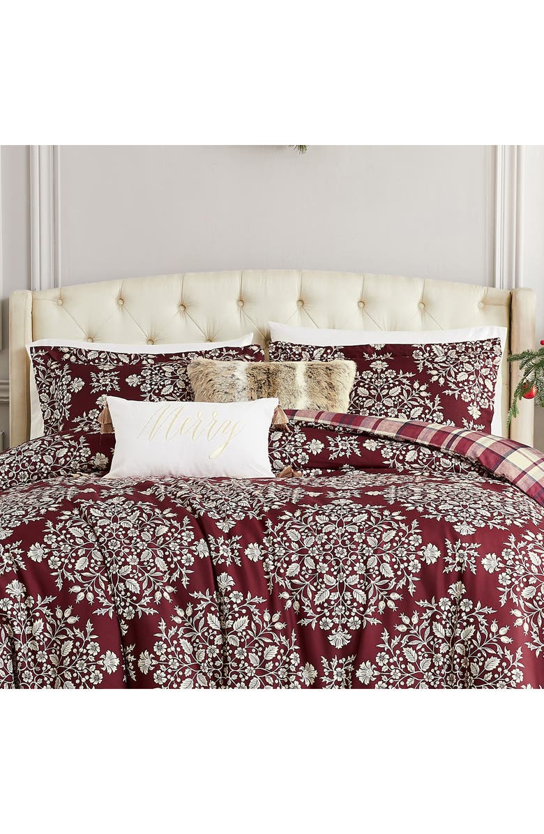SOUTHSHORE FINE LINENS Christmas Carol Oversize Reversible Holiday Comforter Set, Alternate, color, Christmas Carol