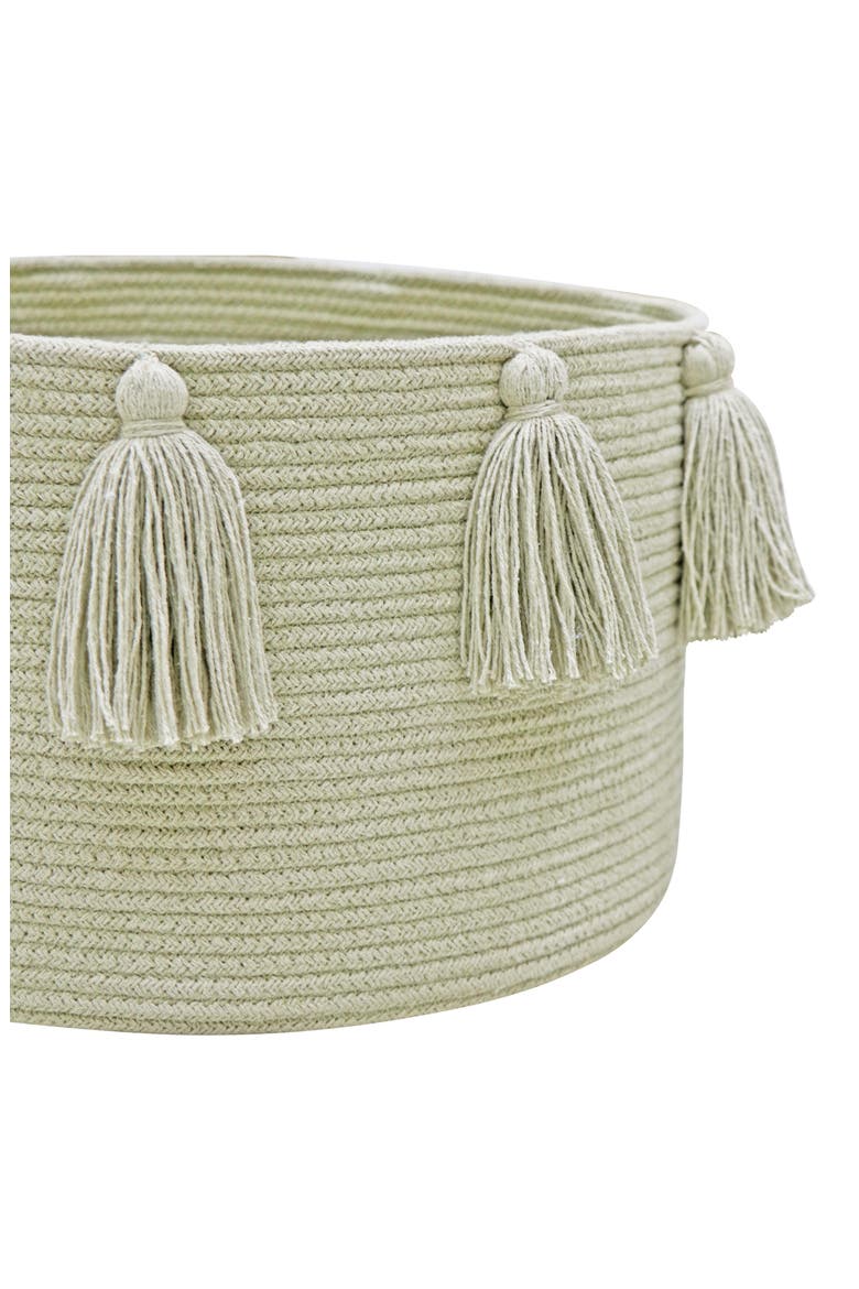 Tassel Basket, Alternate, color, OLIVE