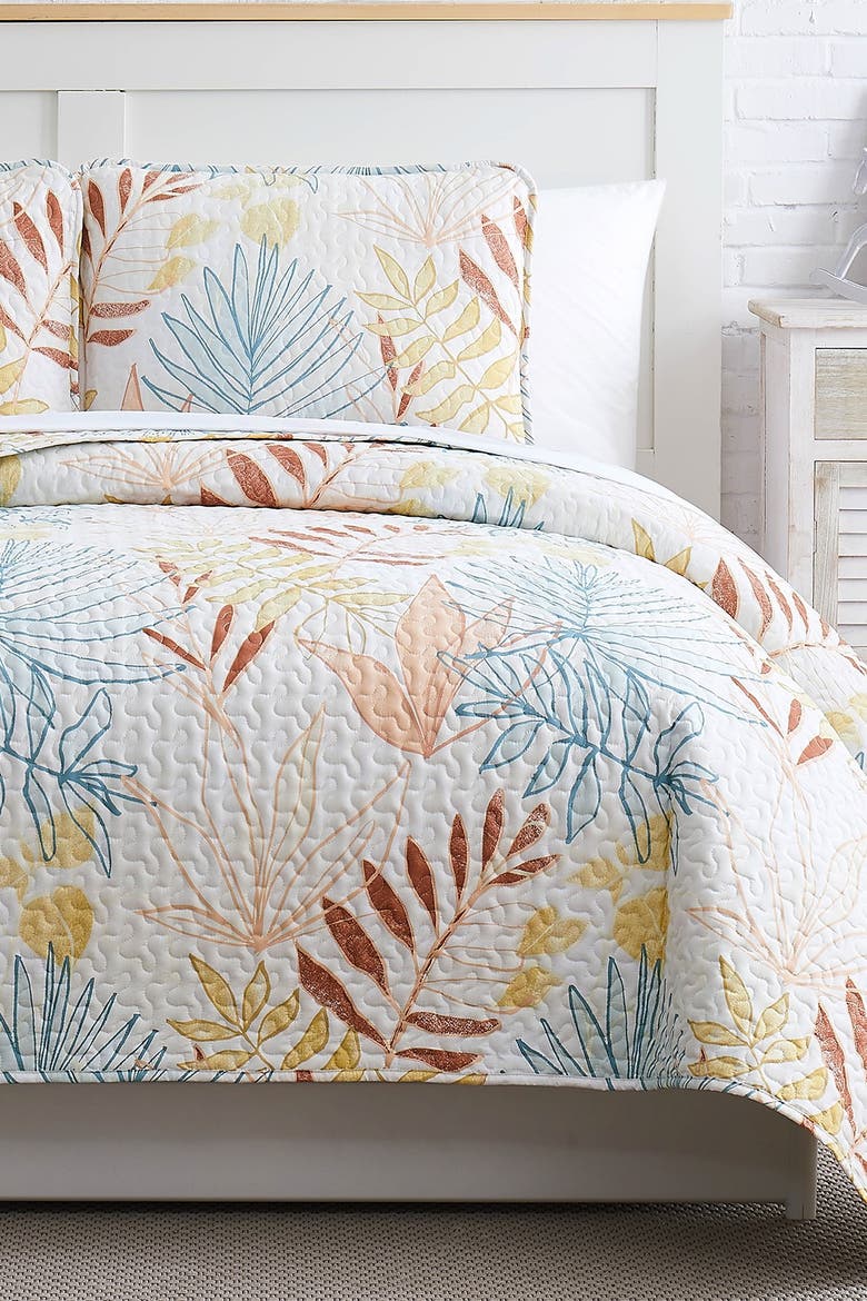 Tropic Leaf Quilt Set, Alternate, color, TROPIC LEAF