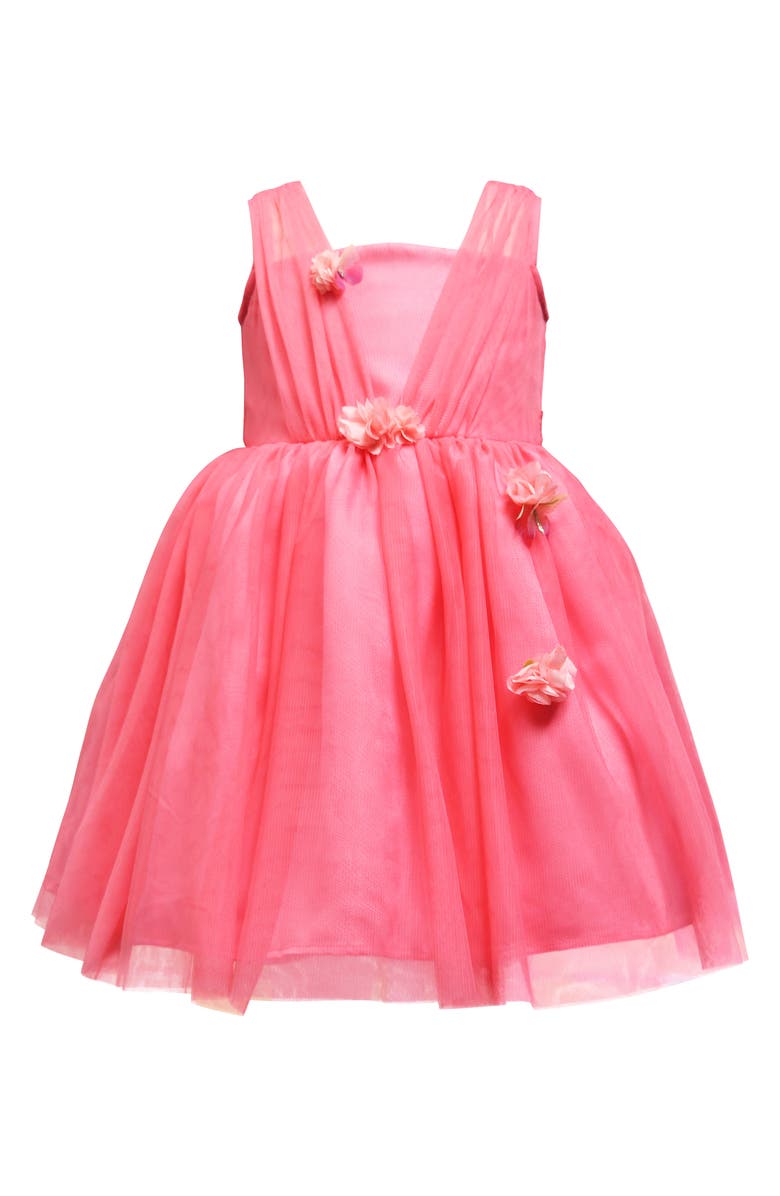 Ava & Yelly 3D Detail Tulle Party Dress, Main, color, 