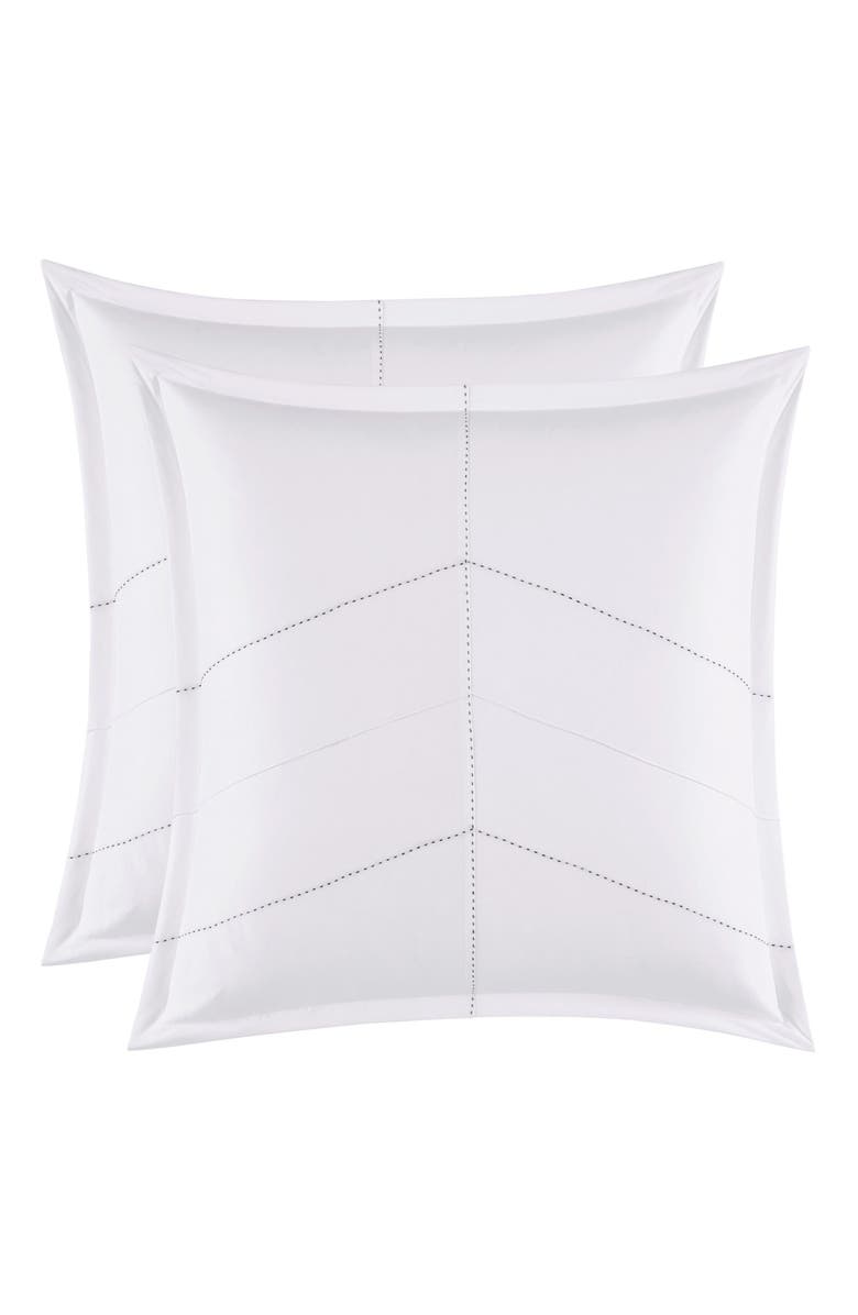 CITY SCENE Courtney Set of 2 Microfiber Euro Shams, Alternate, color, White