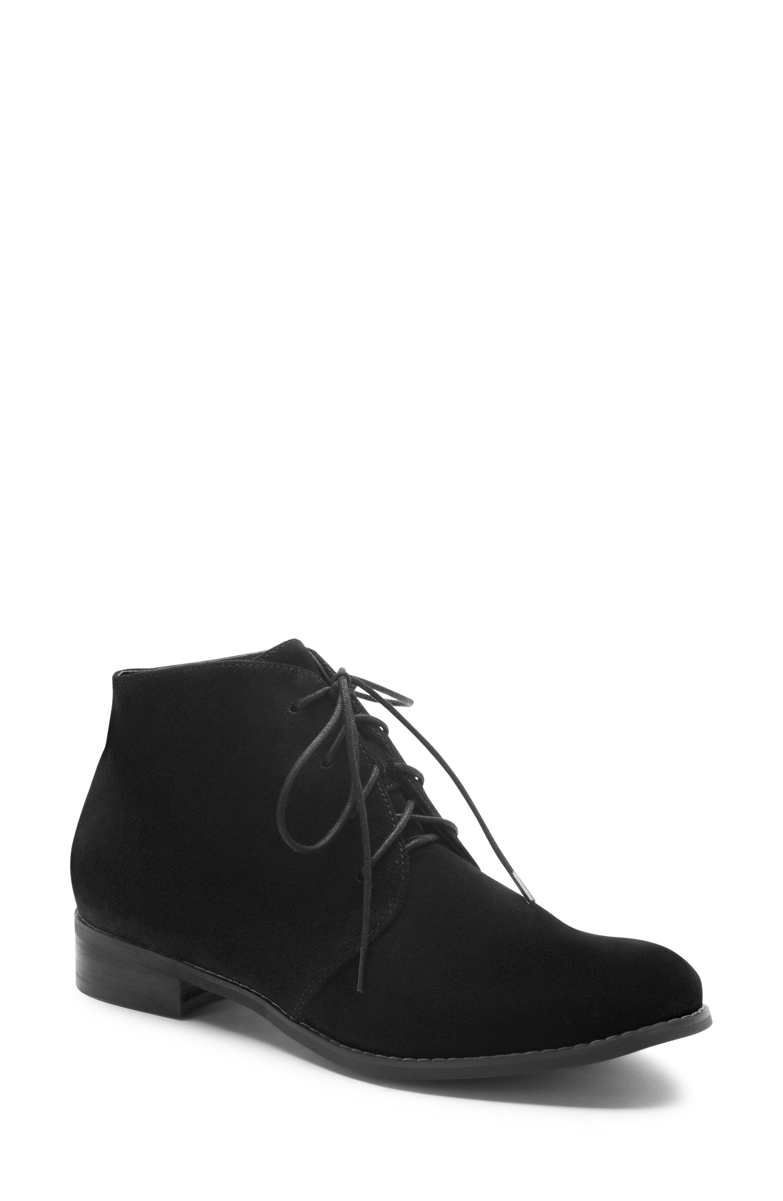 Rayann Waterproof Desert Boot, Main, color, BLACK SUEDE
