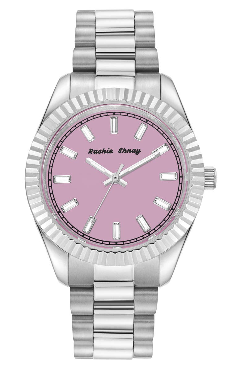 Rachie Shnay A Night in Malibu Bracelet Watch, 36mm, Main, color, Ballet Pink