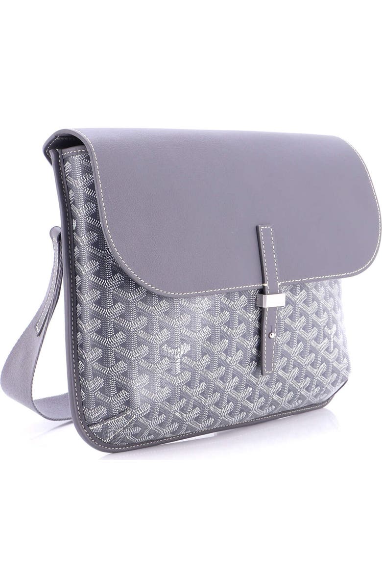 Pre-Owned Goyard Coursier Messenger Bag Coated Canvas and Leather, Alternate, color, Gray