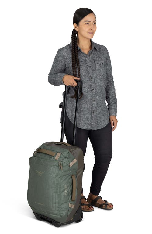 Osprey Transporter 40-liter Duffle Wheeled Carry-on Luggage In Pine Leaf/earl Grey