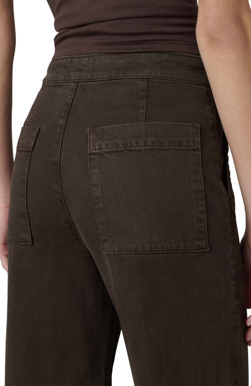 Joe's The Side Zip High Waist Wide Leg Jeans In Brown