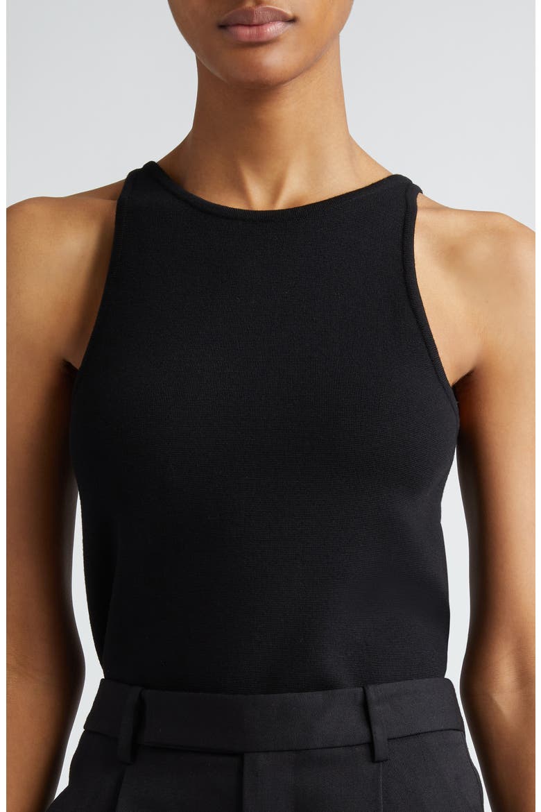 Alfeo Wool Blend Sleeveless Sweater, Alternate, color, BLACK