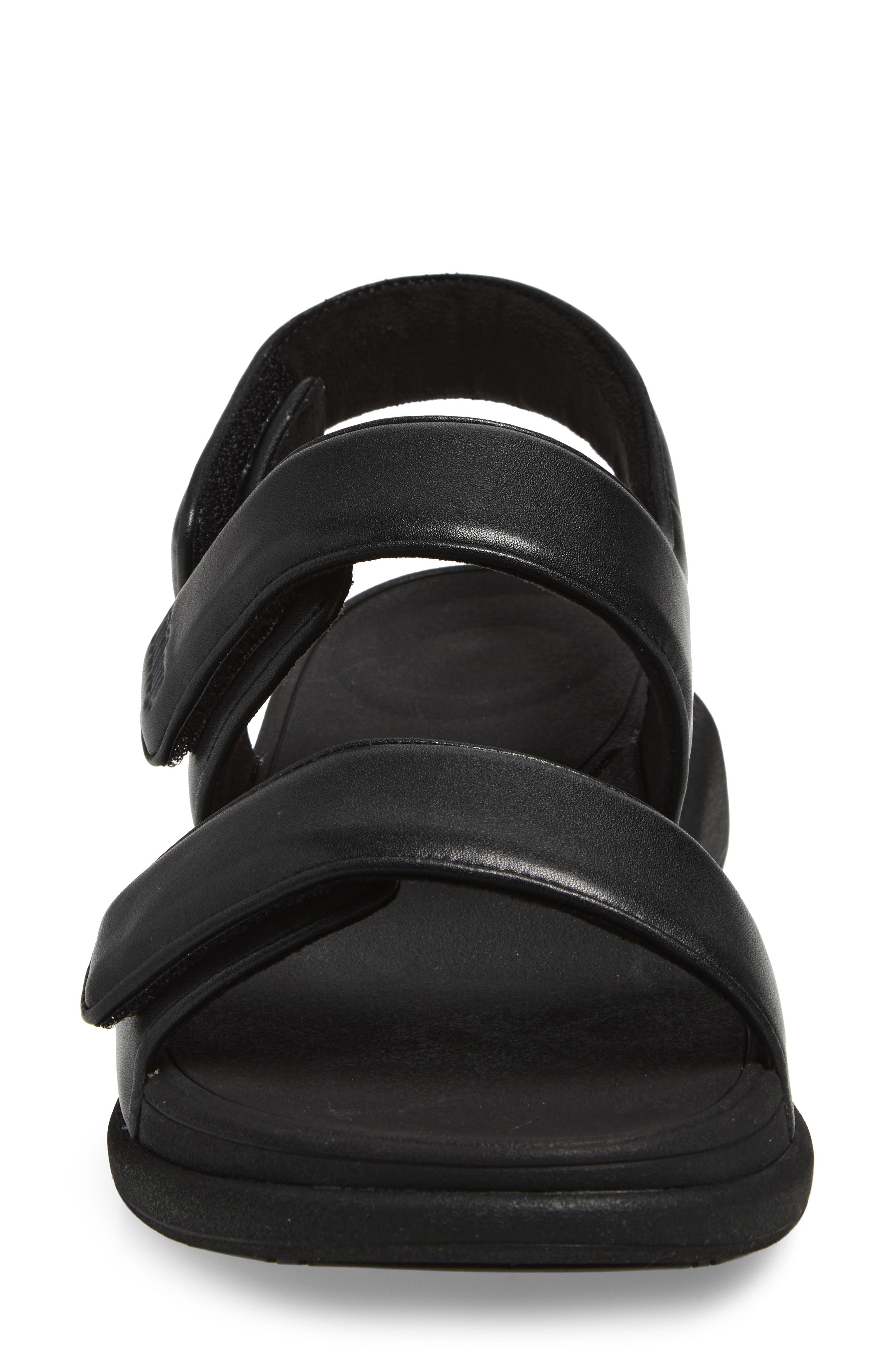 FitFlop F-Mode Go Adjustable Platform Flip Flop, Alternate, color, All Black