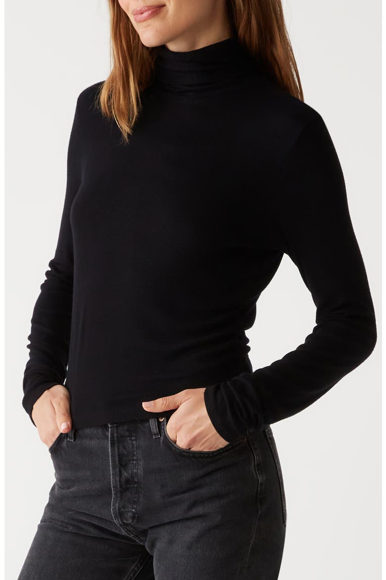 Tara Rib Turtleneck, Alternate, color, BLACK