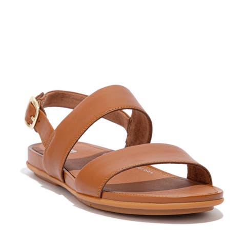 Gracie Leather Back Strap Sandals