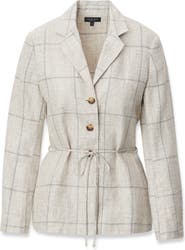 rag & bone Chappell Plaid Linen Blazer