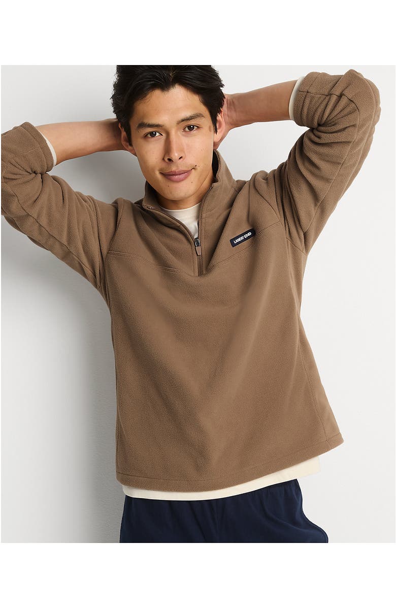 Lands' End Anyweather Fleece Quarter Zip Pullover, Alternate, color, Honey Beige