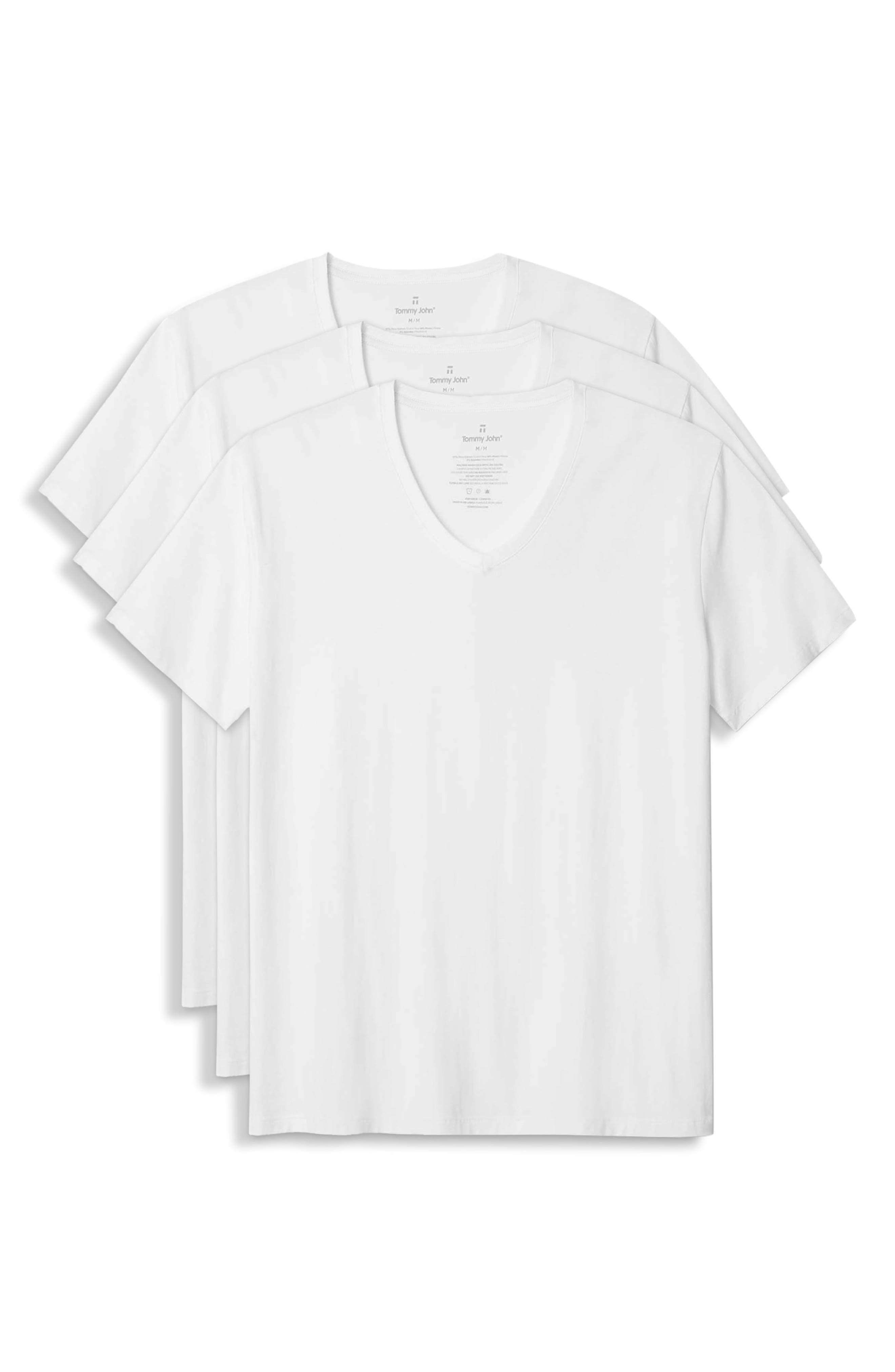 Tommy John 3-pack Second Skin Modal V-neck T-shirts In Brown