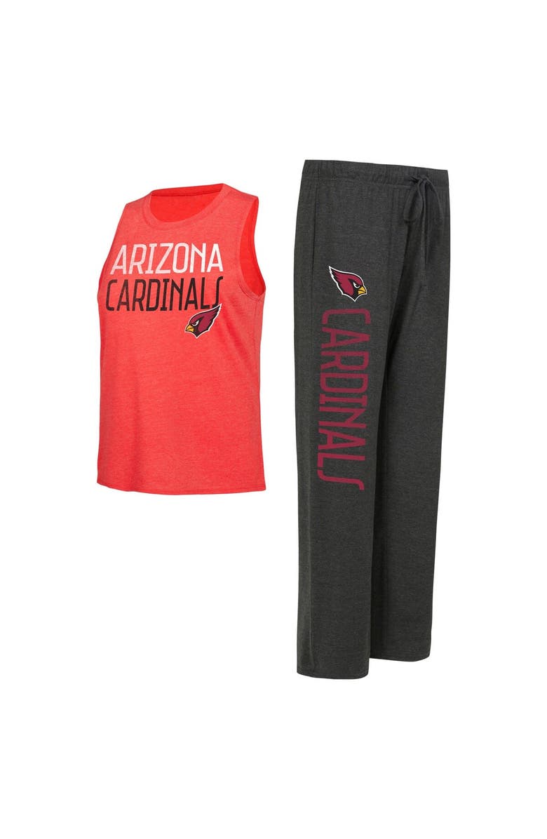 CONCEPTS SPORT Women's Concepts Sport Black/Cardinal Arizona Cardinals Muscle Tank Top & Pants Lounge Set, Main, color, Black