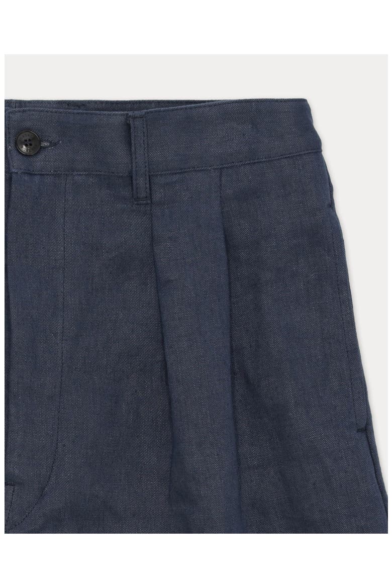 Newyork Pleated Linen Trousers, Alternate, color, Blue