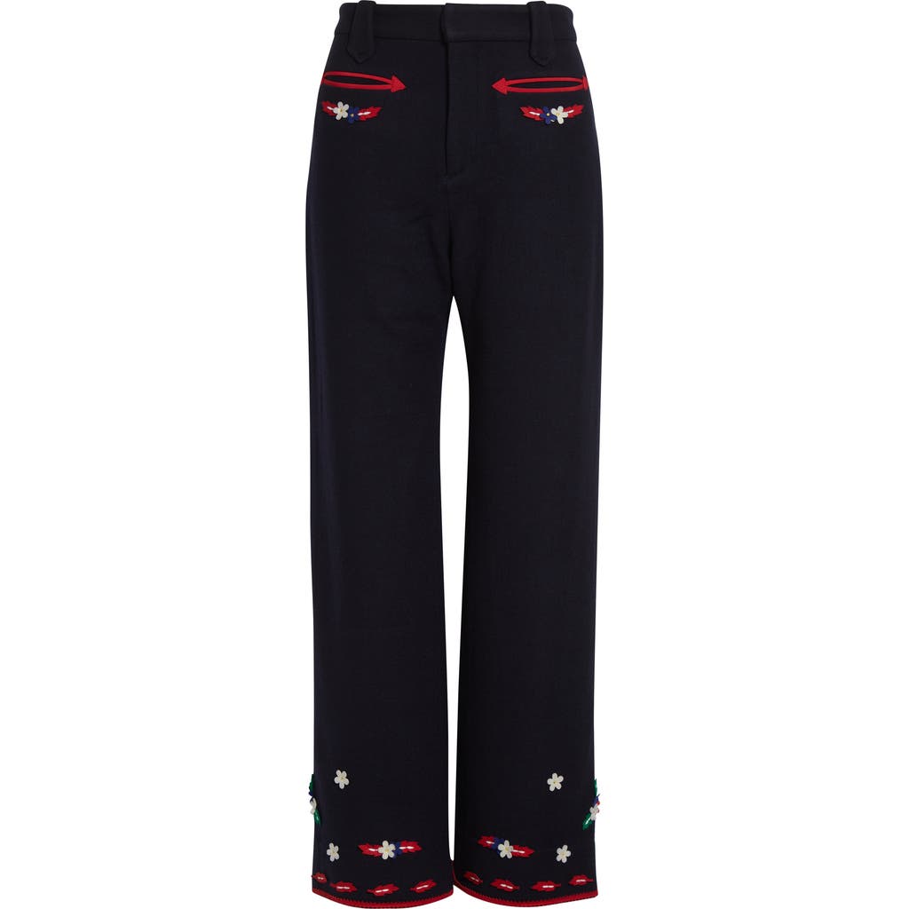 Bode Carroll Wool Trousers In Black