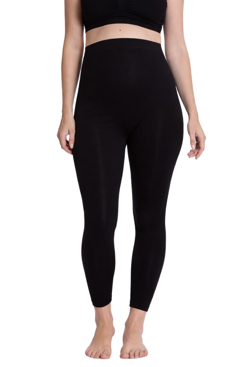 Essentiel Seamless Maternity Leggings, Alternate, color, Black