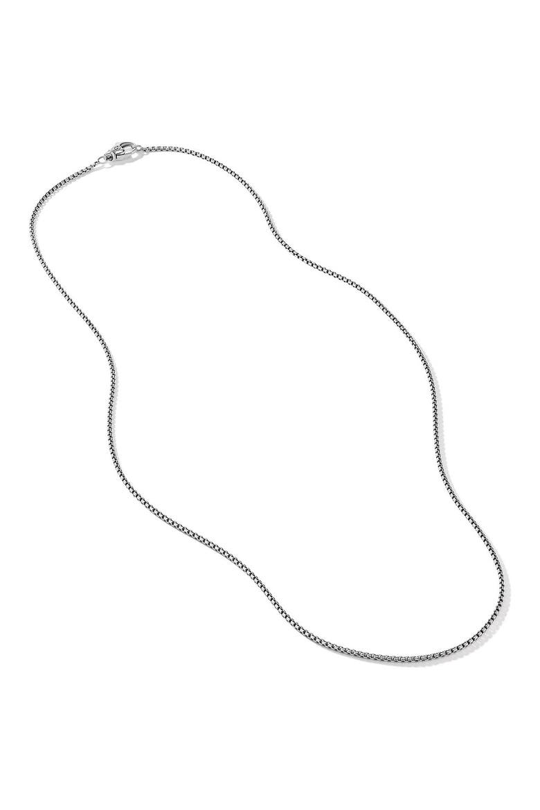 Men's Box Chain Necklace in Sterling Silver, 1.7mm, Alternate, color, SILVER