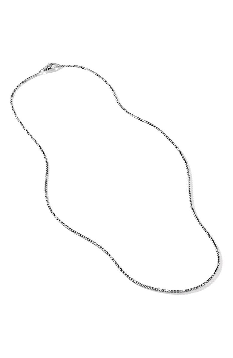 David Yurman Men's Box Chain Necklace in Sterling Silver, 1.7mm, Alternate, color, Silver