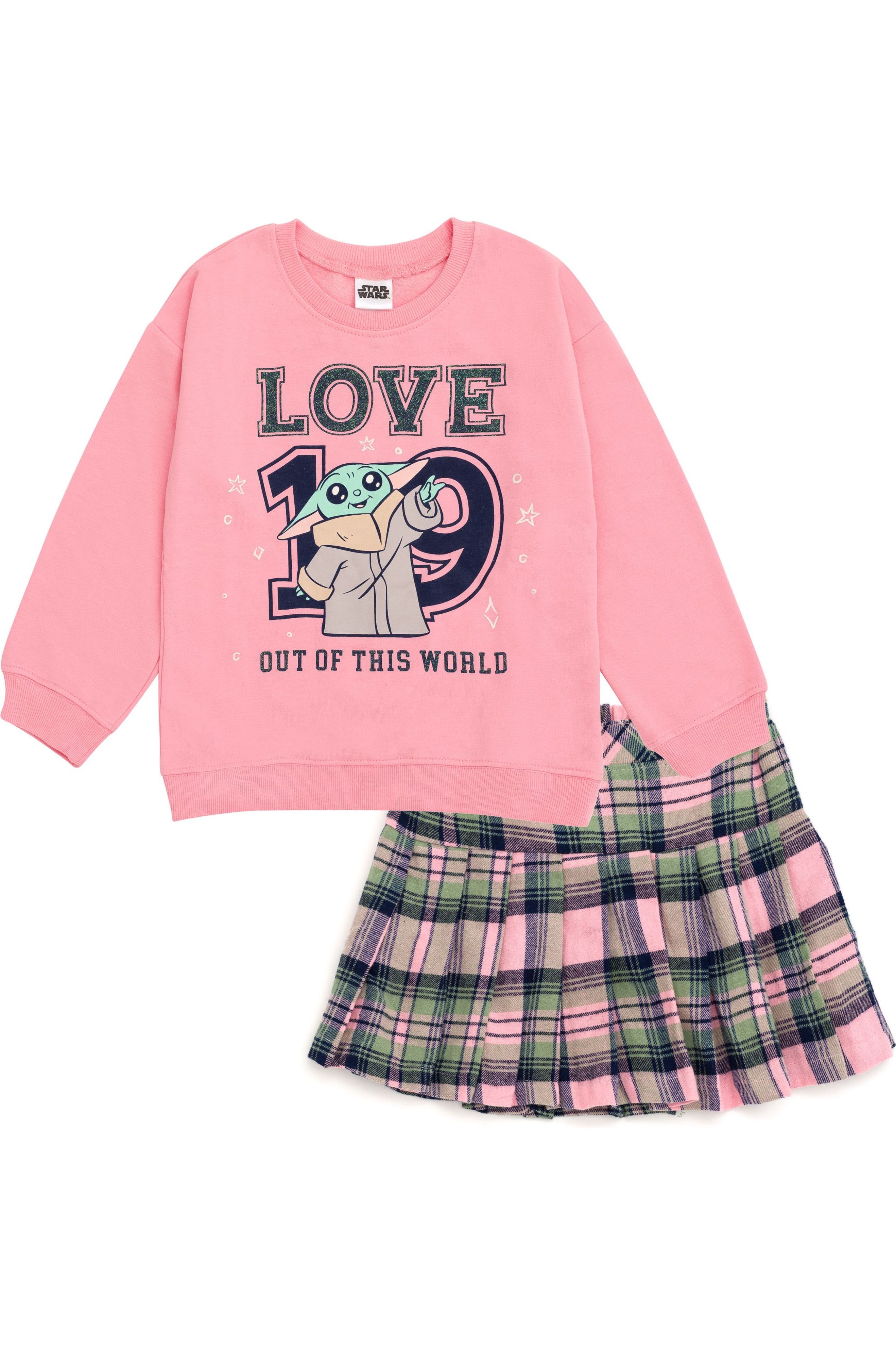 selected Grogu Pink Plaid