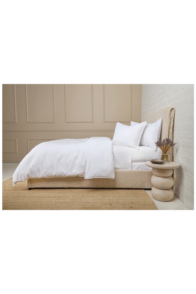 Parker Cotton Sateen Duvet Cover & Shams Set, Alternate, color, WHITE
