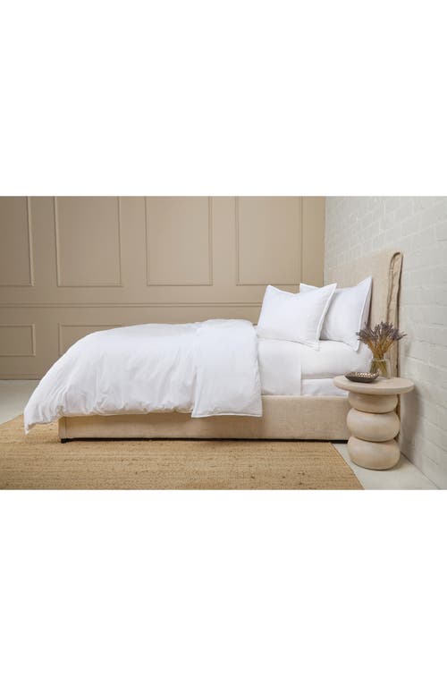 Pom Pom At Home Parker Cotton Sateen Duvet Set In White