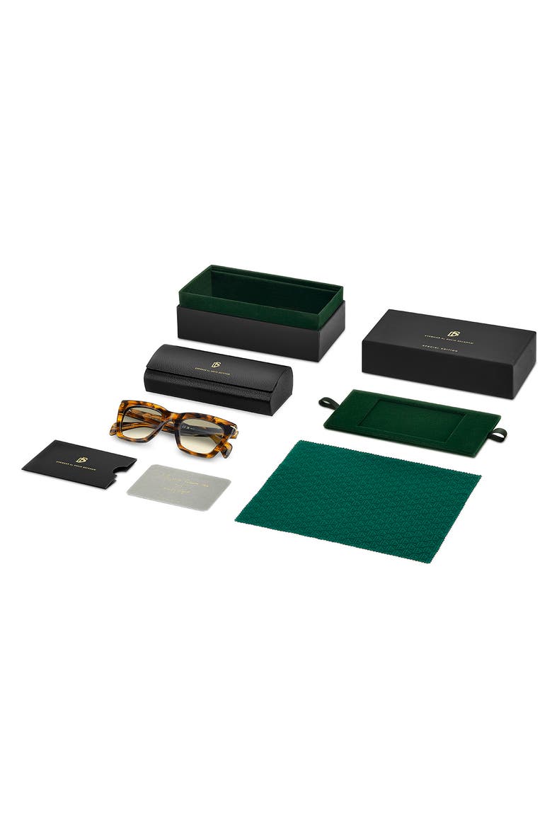 DB 99 51mm Rectangular Sunglasses, Alternate, color, BROWN HORN/ GNSF FTAR