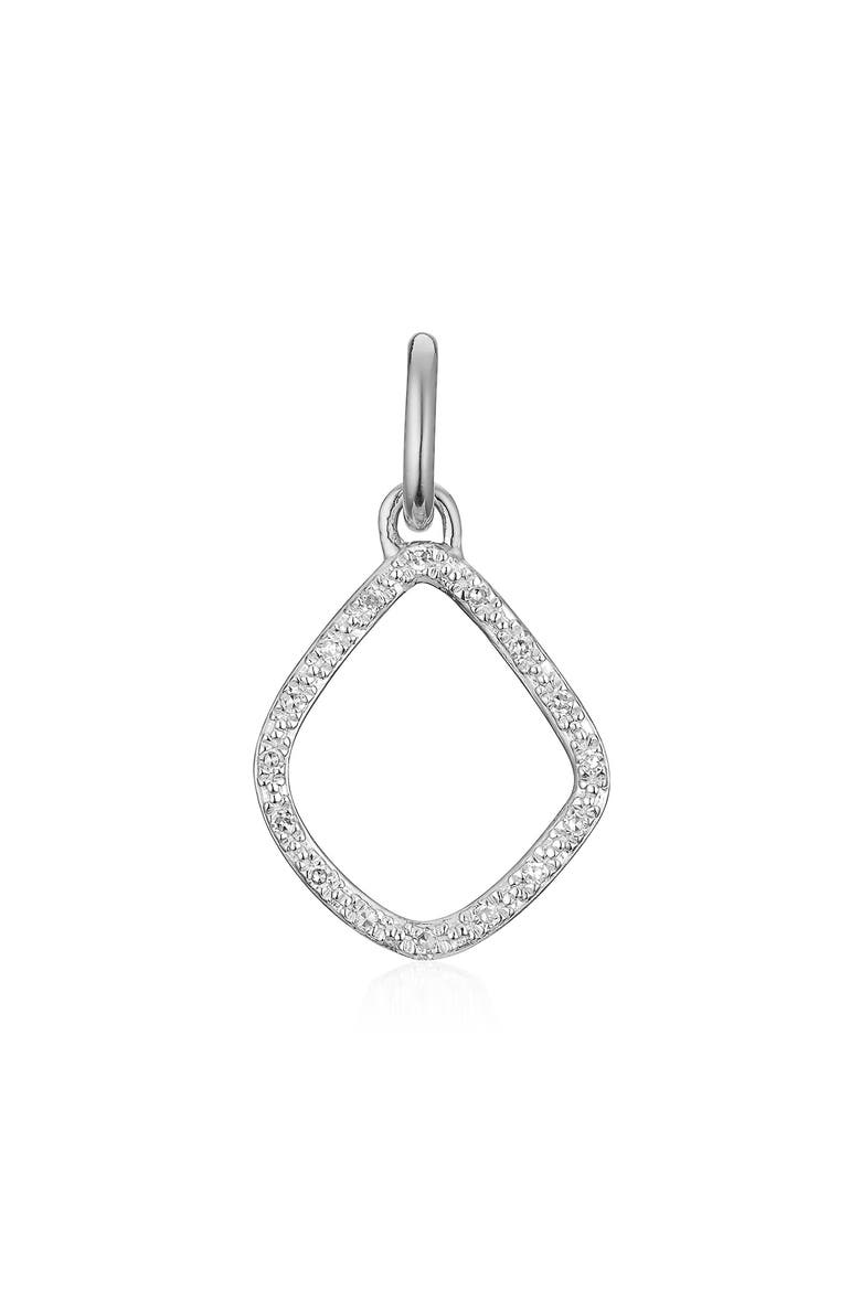 Riva Diamond Kite Pendant Charm, Alternate, color, SILVER