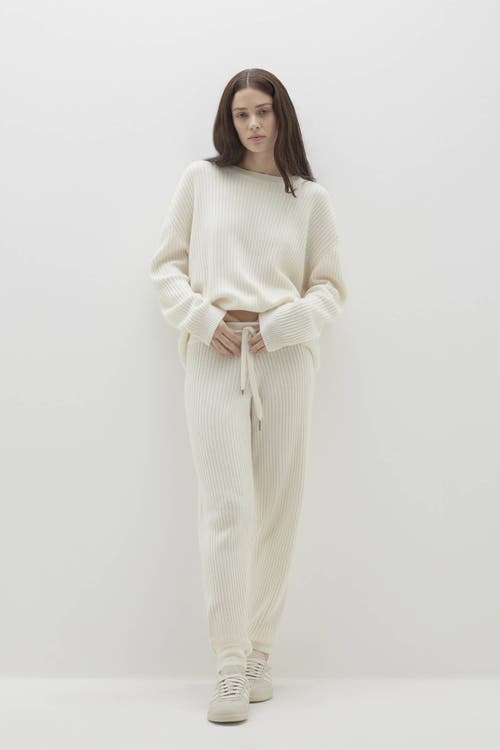 Naked Cashmere Heidi Ribbed Jogger Pant In Sand