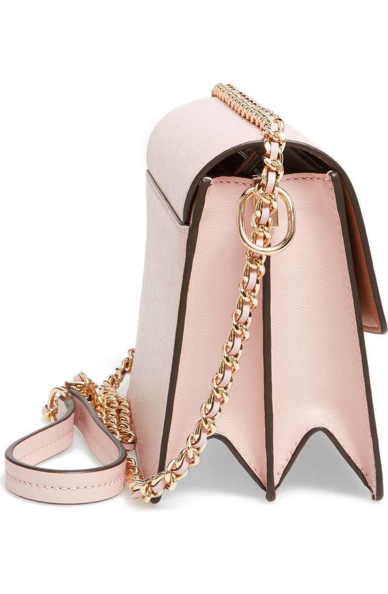 Tory Burch Parker Leather Shoulder/Crossbody Bag, Alternate, color, Pink Quartz/ Cardamom