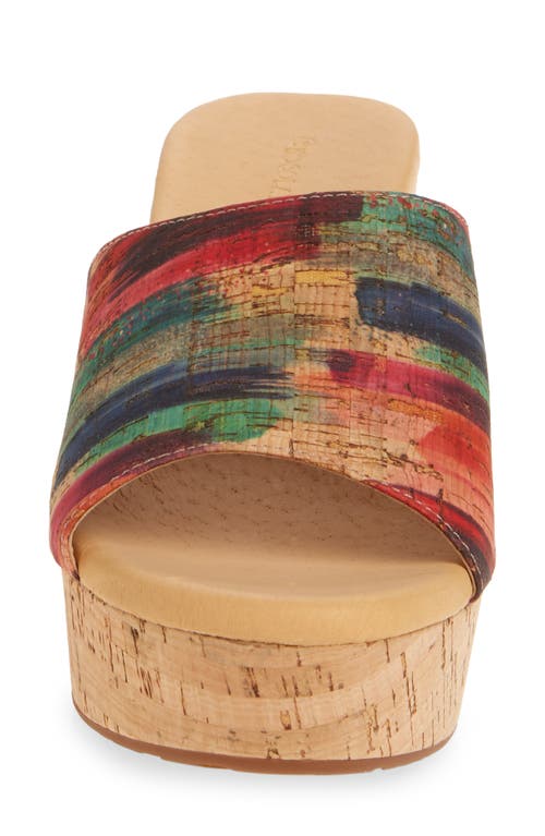 Chocolat Blu Golden Platform Sandal In Multi Cork