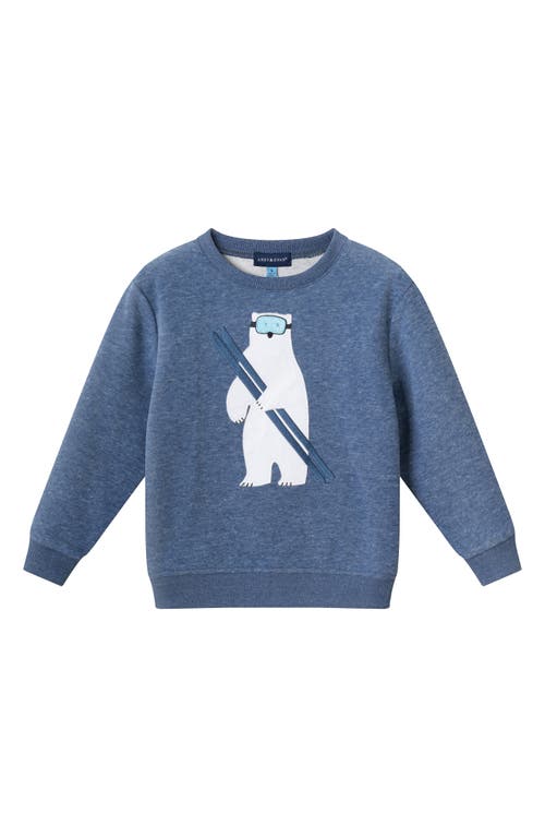 Andy & Evan Kids' Appliqué Crewneck Sweatshirt & Joggers Set In Blue